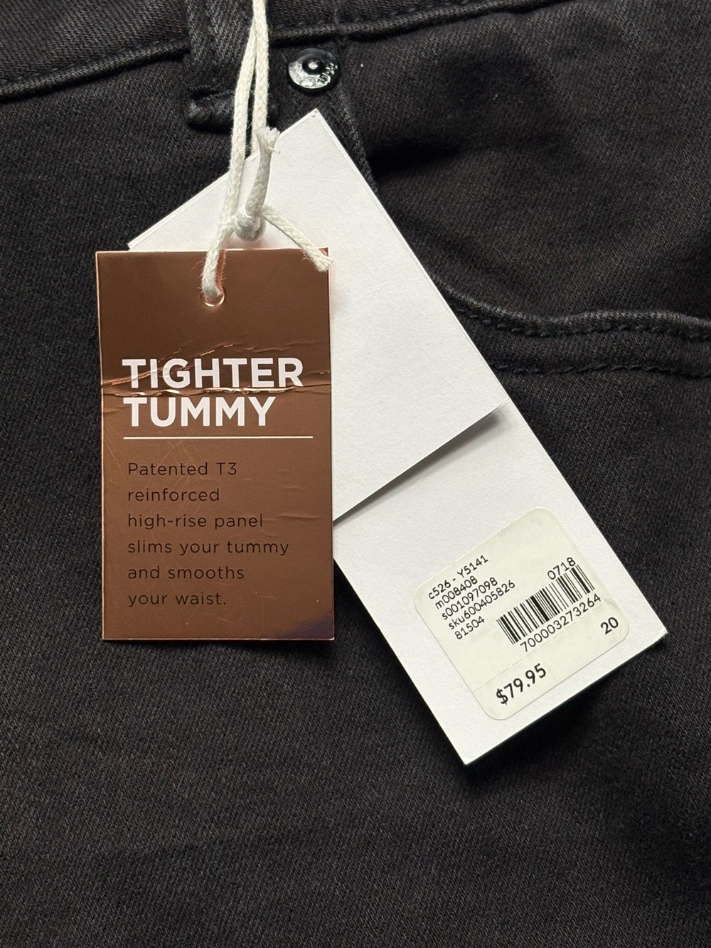 NWT Lane Bryant High Rise Super Stretch Bootcut Jeans Tummy Control Black 20 - Picture 15 of 15